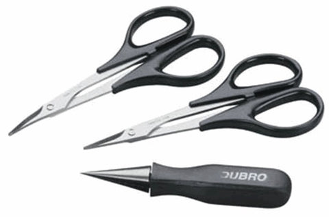 Du-Bro Products 2331 Body Reamer Straight Scissors and Curved Scissors Set