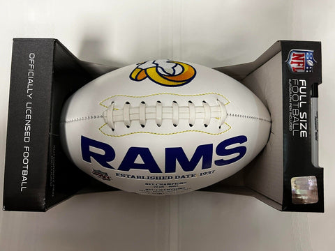 Los Angeles Rams Full Size Football White Panel Logo Signature Series New in box