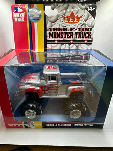 Cleveland Indians  Fleer MLB Monster Truck 1956 Ford F-100 Toy Vehicle
