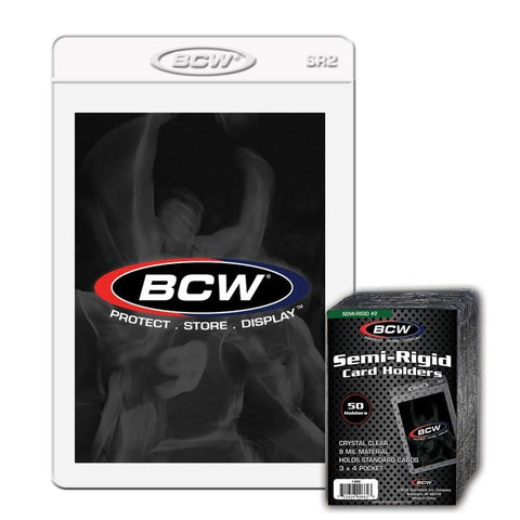 BCW SEMI-RIGID CARD HOLDER #2 - 3 X 4 1/2 50ct