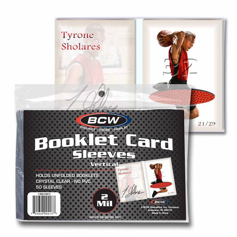 BCW BOOKLET CARD SLEEVES - 5 3/8 x 3 11/16