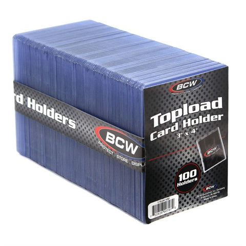 BCW TOPLOAD HOLDER - 3 X 4 - 100 CT. PACK