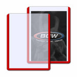 BCW TOPLOAD HOLDER - 3 X 4 - RED BORDER