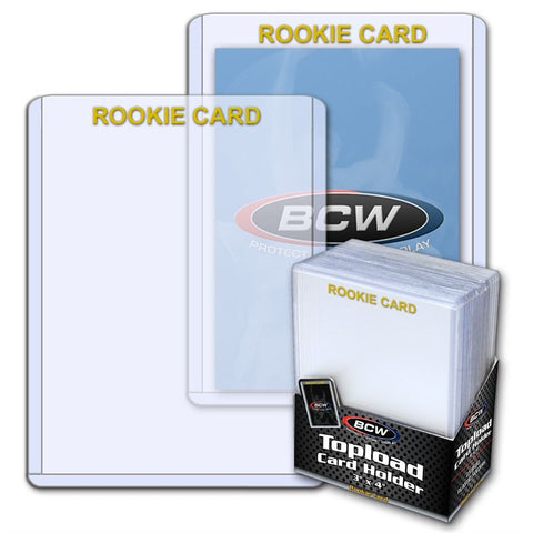 BCW TOPLOAD HOLDER - 3 X 4 - ROOKIE IMPRINTED GOLD