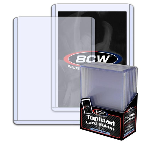 BCW TOPLOAD HOLDER - 3 X 4 X 3.5 MM - 138 PT. THICK CARD