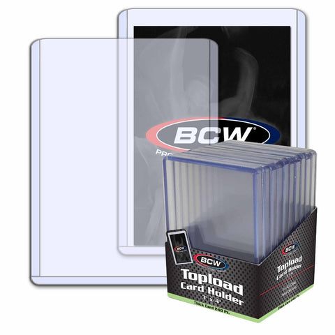 BCW TOPLOAD HOLDER - 3 X 4 X 7 MM - 240 PT. THICK CARD