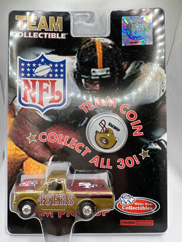 San Francisco 49ers White Rose Collectibles Team Pick up with Team Coin Toy Vehicle