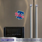 Philadelphia Phillies Laser Cut Logo Steel Magnet-Primary Bell Logo