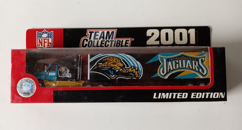 Jacksonville Jaguars  Fleer 2001 Team Collectible Series NFL Tractor Trailer Scale Toy Vehicle