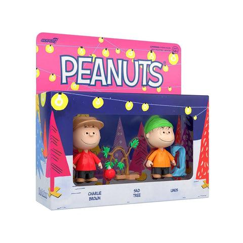 A Charlie Brown Christmas Peanuts Super7 ReAction Figure Holiday Box Set