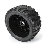 Pro-line 1017610 Masher X HP Belted F/R Tires Raid Black 24mm Wheels