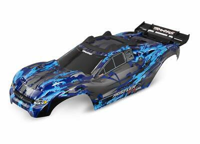 Traxxas 6717X Rustler Body 4x4 Silver Blue Painted Decals