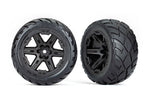 Traxxas 6775 Tires & wheels black Anaconda 2WD electric front 4wd f&r