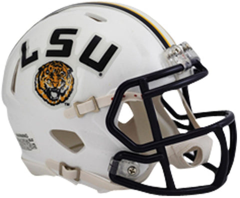 LSU Tigers NCAA Riddell Speed White  Mini Helmet New in Box