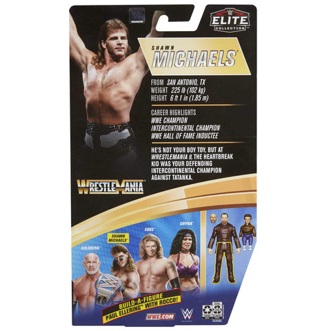 WWE GVC07 - Shawn Michaels WrestleMania Elite Collection Actionfigur mit Einzugsweste, Sonnenbrille, Bauteile für Paul Ellering & Rocco (15 cm), beweglich, zum Sammeln Schenken für Fans ab 8 Jahren WWE GVC07 - Shawn Michaels WrestleMania Elite Collection Actionfigur mit Einzugsweste, Sonnenbrille, Bauteile für Paul Ellering & Rocco (15 cm), beweglich, zum Sammeln Schenken für Fans ab 8 Jahren