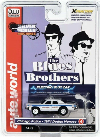 Blues Brothers Chicago Police 1974 Dodge Monaco Auto World Silver Screen Machines Electric Slot Car