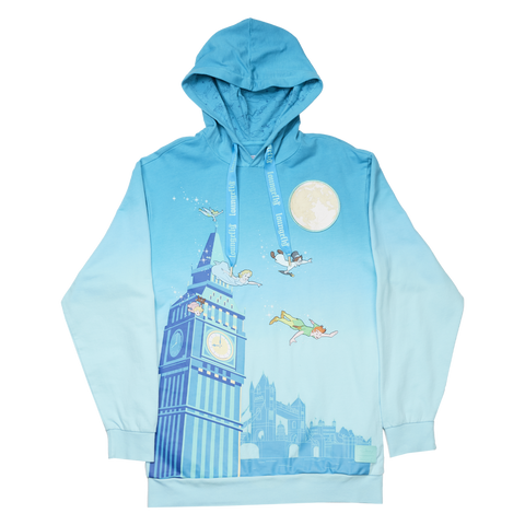 Loungefly Disney Peter Pan You Can Fly Hoodie Glow in Dark L-Large