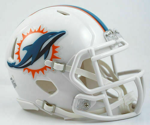 NFL Miami Dolphins Riddell Throwback Old Logo 97-12 Mini Football Helmet  Speed