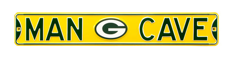 Green Bay Packers Steel Street Sign with Logo-MAN CAVE