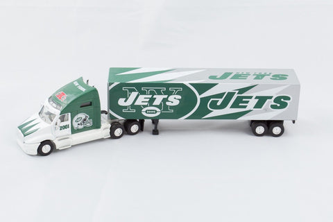 New York Jets  Fleer 2001 Team Collectible Series NFL Tractor Trailer Scale Toy Vehicle  New in Box