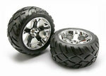 Traxxas 5576R Anaconda Tires Pre-Glued on All-Star Chrome Wheels