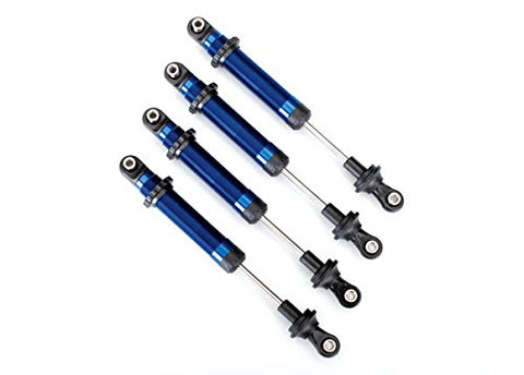 Traxxas TRA8160X Shocks, GTS, aluminum (blue-anodized) (assembled without springs) (4)