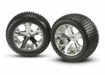 Traxxas Part 3770 Tires & wheels assembled glued All-Star Alias chrome wheels