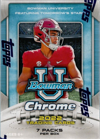2022 Bowman Chrome U University Football Blaster Box