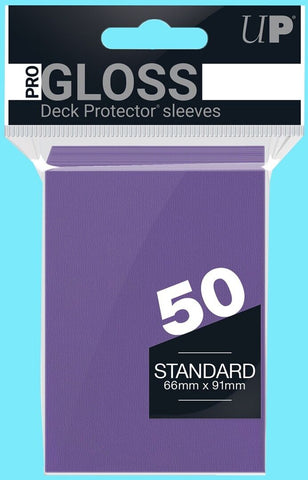 Ultra Pro Pro Gloss Deck Protector Sleeves 50ct Standard 66mm x 91mm Purple