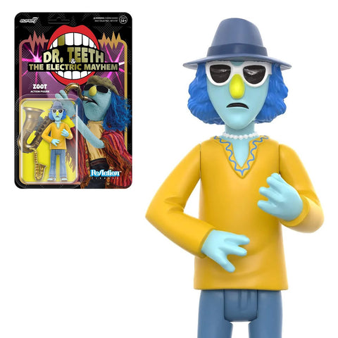 Zoot Electric Mayhem The Muppets Super 7 Reaction Action Figure