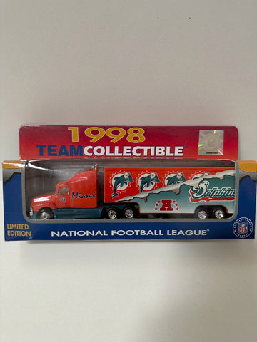 Miami Dolphins White Rose Collectibles 1998 NFL Tractor Trailer Toy Vehicle 1:80