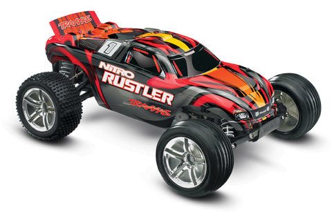 Nitro Rustler: 1/10-Scale Nitro-Powered 2WD Stadium Truck (RED)