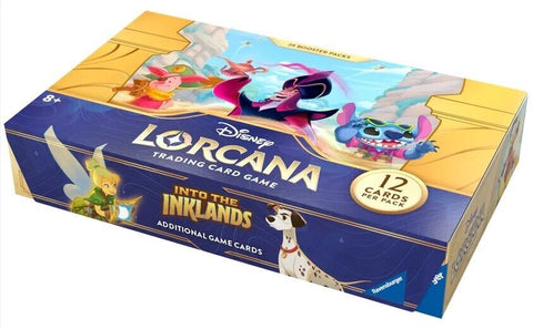 Disney Lorcana Into The Inklands Booster Box 24 Packs 12 Cards Per Pack