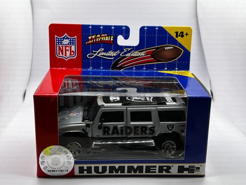 Las Vegas Raiders NFL  Fleer Hummer H2 1:43 Scale Toy Vehicle New in Box
