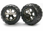 Traxxas 3668A Talon 2.8" Tires Pre-Glued All-Star Black-Chrome Wheels