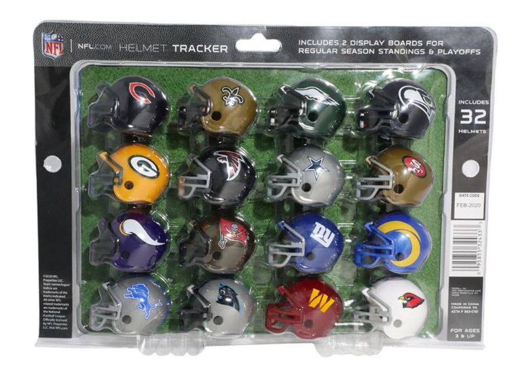 Riddell NFL Mini Helmet Tracker Set of 32 Teams with Display 2023 – SPORTS  ZONE TOYS & COMICS