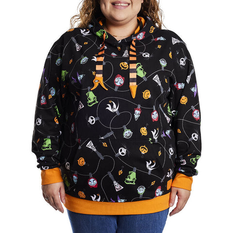 Loungefly Disney Nightmare Before Christmas Ornaments Unisex Hoodie L-Large