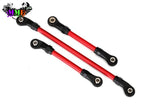 Traxxas 8146R Steering Pan Hard Drag Link Anodized Aluminum Red