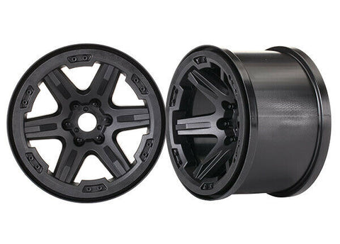 Wheels, 3.8' (black) (2) (17mm splined)