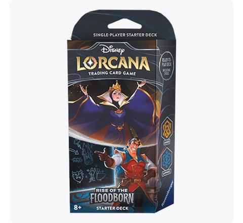 Disney Lorcana Rise Of The Floodborn Starer Deck Amber and Sapphire