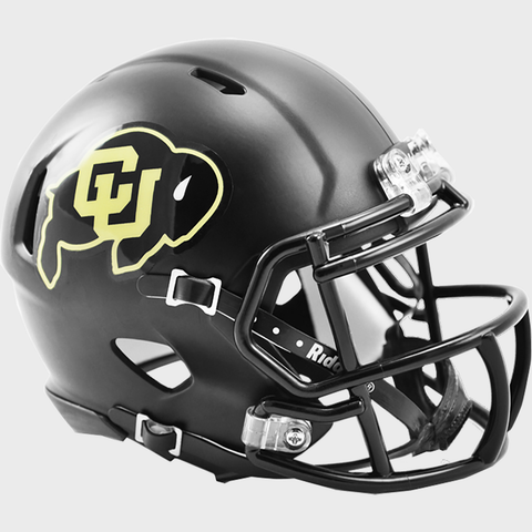 Colorado Buffaloes NCAA Black 2023 Riddell Mini Helmet New in Box