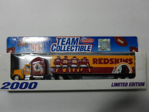 Washington Redskins Fleer 2000 Team Collectible Series NFL Tractor Trailer Scale Toy Vehicle