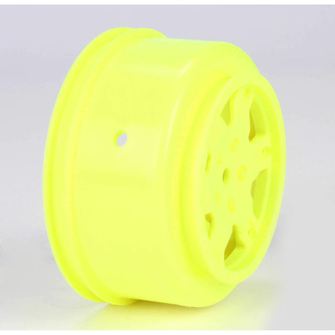 TEAM LOSI RACING 1/10 Front/Rear SCT 2.2/3.0 Wheels 12mm Hex Yellow (2) 22 SCT