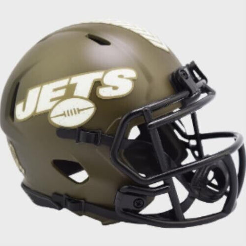 New York Jets Salute to Service Alternate Riddell Speed Mini Helmet New in box