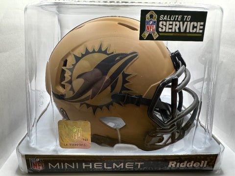 Miami Dolphins 2023 Salute To Service Alternate Riddell Speed Mini Helmet New in Box