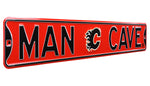 Calgary Flames Steel Street Sign with Logo-MAN CAVE