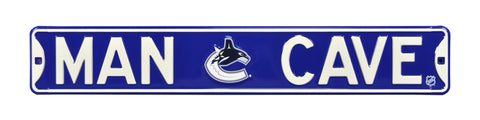 Vancouver Canucks Steel Street Sign with Logo-MAN CAVE