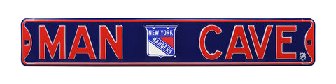 New York Rangers Steel Street Sign with Logo-MAN CAVE