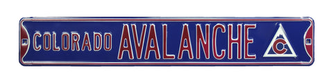 Colorado Avalanche Steel Street Sign with Logo-COLORADO AVALANCHE