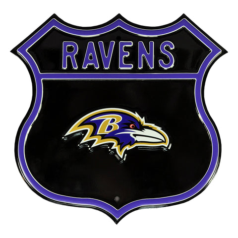 Baltimore Ravens Steel Route Sign